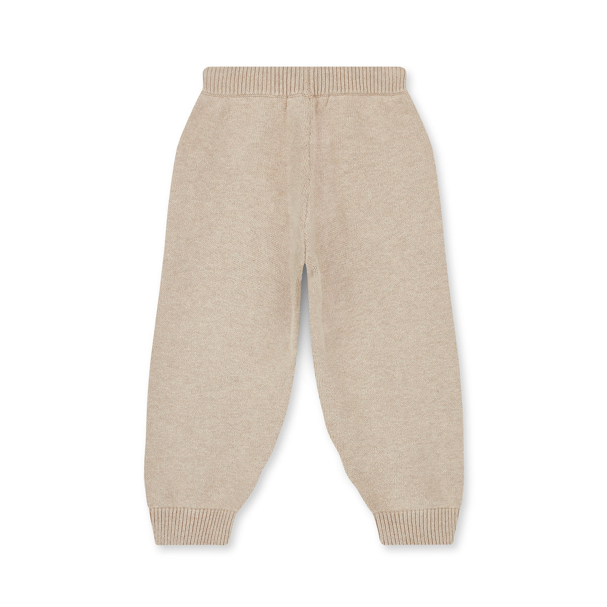 NELBEE Beige knitted pants on a white background