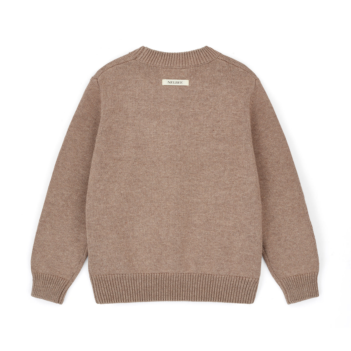 NELBEE Brown sweater on a white background