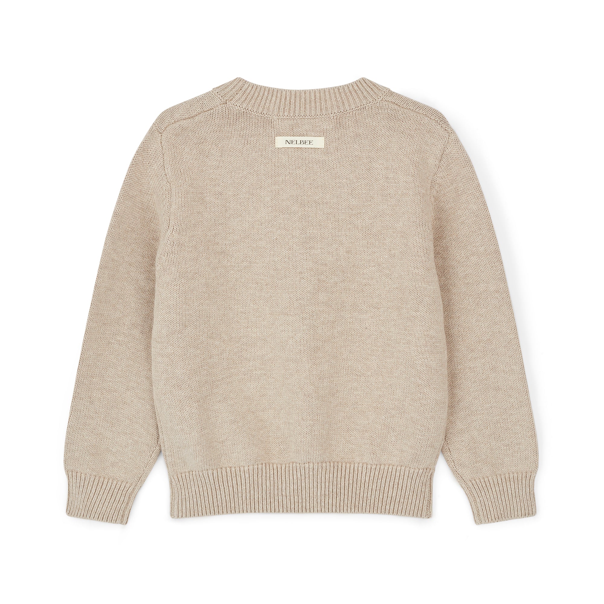 NELBEE Beige sweater on a white background